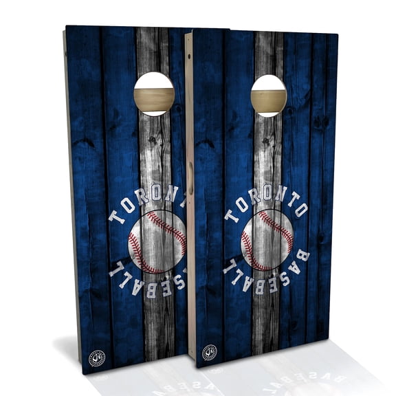 Skip's Garage | Toronto Baseball Cornhole Board Set | Includes Boards & Bags | Choose Your Size & Accessories