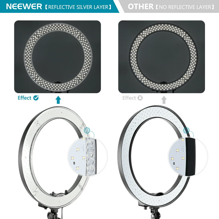 Neewer Ring Light Kit:18/48cm Outer 55W 5500K Dimmable LED Ring Light Kit  
