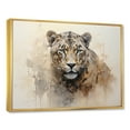 thumbnail image 2 of Designart "Wild Elegance In Minimalist Panther Form IV" Animals Panther Floater Framed Canvas Wall Art, 2 of 5