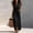 Black, variant on Morttic Women's Elegant Solid Color Lapel Sleeveless Belted Front Button with Pockets Split Hem Vacation Shirt Maxi Dress Ivory White,S