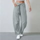 thumbnail image 2 of RKSTN Women's Barrel Leg Sweatpant Plus Size Cotton Like Elastic Waist Wide Leg Athletic Jogger Pants Womens Casual Solid Baggy Comfy Drawstring Running Gym Fitness Sport Pant with Pockets, 2 of 10