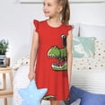 thumbnail image 4 of Balery Cool Crocodile With Sunglasses Camisón de princesa para niñas, pijama de algodón con mangas abullonadas, suave y bonito.-Small, 4 of 6