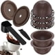 thumbnail image 1 of 5Pcs Reusable Vertuo Pods for Machine, Coffee Capsule with 2 Silicone Lids 1 Spoon and Brush, (150Ml), 1 of 5