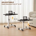 thumbnail image 4 of EDTara Mobile Foldable Side Table, Height Adjustable Overbed Desk with Wheels for Computer or Laptop Use, 4 of 8