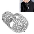 thumbnail image 4 of Sparkly Skull Brooch,  Clear Skull Pin Brooch  for, 4 of 8