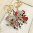 thumbnail image 3 of Cute Lovely Koala Bear Keychain Animal Diamond Crystal Rhinestone Gold Crystal, 3 of 5