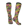 thumbnail image 4 of Haiem Colrful Tropical Leaves Socks, Funny Novelty Crazy Design Cotton Socks Sports Socks Knee High Socks For Men, Women,1Pairs - Gift For Working Friends, 4 of 9