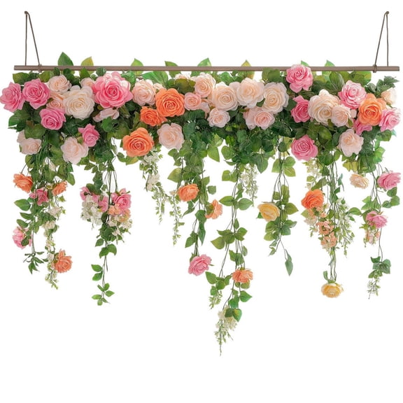 Shipiny Spring Flowers Green Plants Wall Stickers, PVC Self-Adhesive Window Glass Stickers, Removable Waterproof Decals, for Home Living Room Bedroom Kitchen Wall Decoration, As Shown