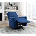 thumbnail image 2 of Recliners, Modern Power Rocker Reclining Chair with Navy Blue Velvet & Solid Wood Frame | Navy Blue | Solid Wood, 2 of 9
