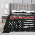 thumbnail image 3 of Fleece Blanket Drag Racing American Flag Plush Throw Fuzzy Super Soft Reversible Microfiber Flannel Blankets 60"x50", 3 of 4