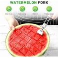 thumbnail image 3 of Openpig Watermelon Cutter Stainless Steel Watermelon Cutter Summer Watermelon Cutting Artifact Stainless Steel Fruit Forks Knife For Family Parties Camping, 3 of 9