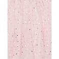 thumbnail image 5 of Petite Etoile Dancewear Toddler Girls Pink 3 Layer Tutu Skirt with Star Print & Bonus Scrunchie for Ballet/Dance-Size 7, 5 of 9