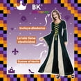 thumbnail image 4 of Disfraz de Halloween Princesa Reina Queen Premium de tela Bk Disfraces  Adulto 12+ Talla Mediana, 4 of 9