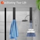 thumbnail image 4 of Shower Door Hooks(7.5 Inch),Stainless Steel Towel Hooks,Heavy Duty Rack Hooks for Robe,Towel-3 Pack-Black, 4 of 4