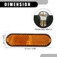 thumbnail image 4 of Reflector universal de 2 piezas de 3,98 "x 1,18" - Reflector de seguridad ovalado para motocicleta y bicicleta que aumenta la visibilidad y la seguridad en la carretera - Plástico naranja, 4 of 8