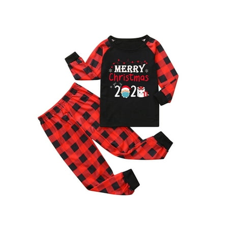 

FOCUSNORM Merry Christmas Matching Family Pajamas Set 2020 Xmas Holiday Sleepwear