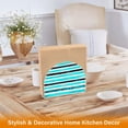 thumbnail image 5 of Napkin Holder Teal Stripes Thick U Shape Acrylic Non Slip Space Saving for Kitchen, 5 of 9