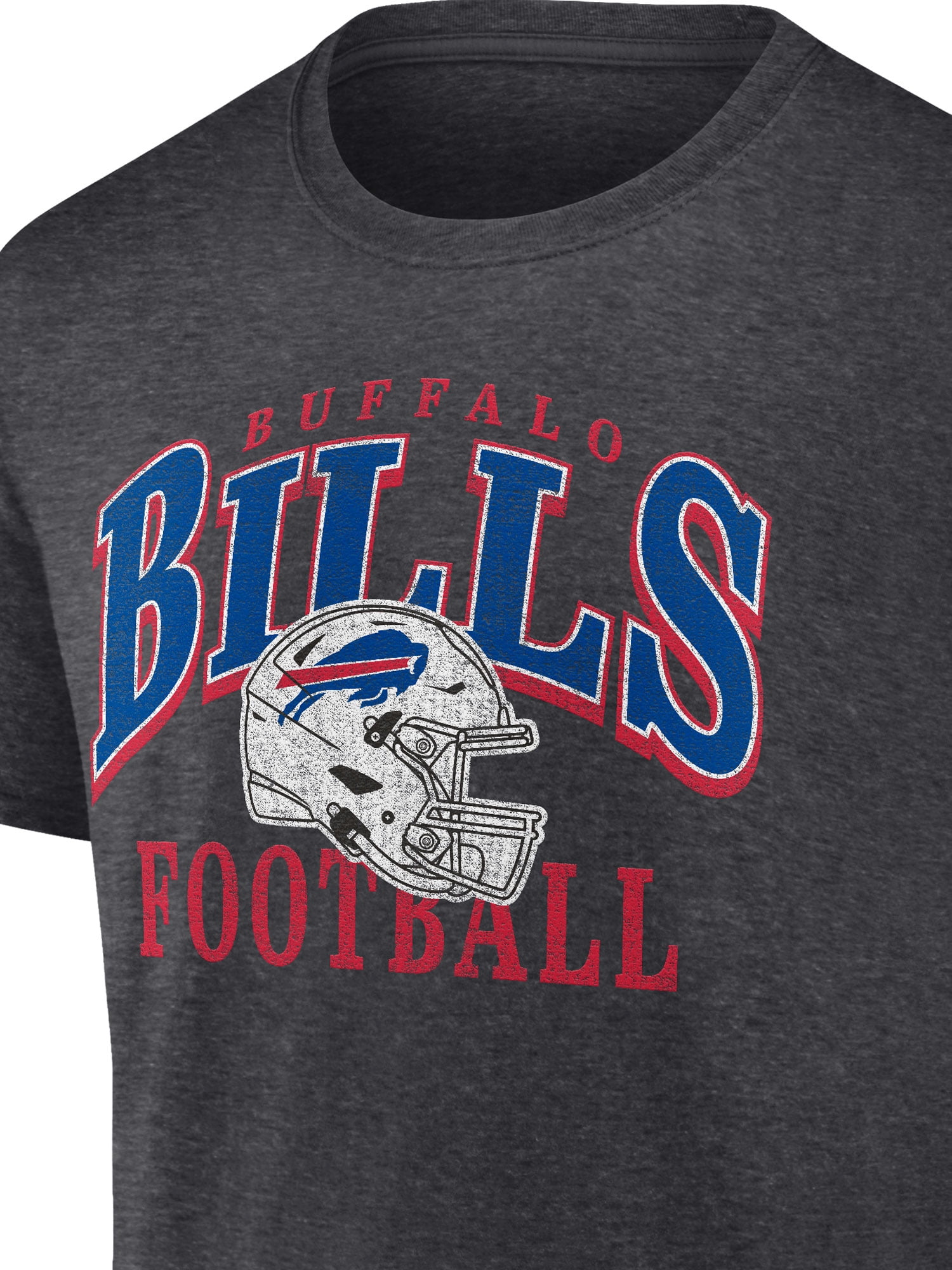 NFL Buffalo Bills Men's Cotton Charcoal Heather Short Sleeve T-Shirt
