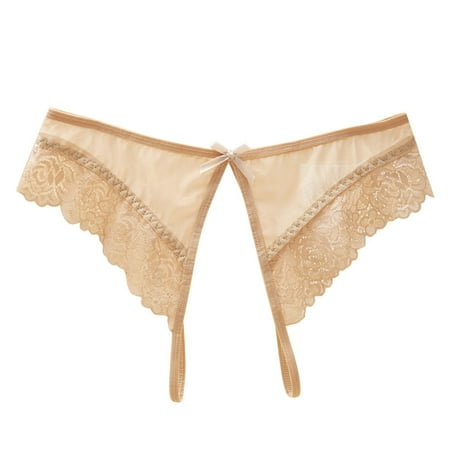 

Yuelianxi Womens Lace Fashion Breathable Lace Hollow Out And Raise The Pure Brief Panties
