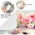 thumbnail image 2 of Coolnut Alpaca Floral Dish Drying Mat for Kitchen Counter, Ultra Absorbent Reversible Microfiber Dishes Drying Rack Pad Heat-resistant Mats 18x24in Home Decor, 2 of 7