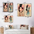 thumbnail image 4 of Designart "Timeless Beauty in Vintage Portrait I" Woman Avant-Garde Framed Wall Art Set Of 2 - Glam Pink Framed Canvas Set For Living Room Decor, 4 of 6