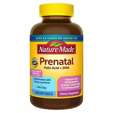 Nature Made Prenatal Folic Acid   DHA, 150 Softgels