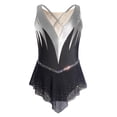 thumbnail image 3 of Haitryli Children Girls Ballet Lyrical Dance Outfits Competitions Clothes Figure Ice Skating Dress Gymnastics Tutu Skirt Black Silver 14, 3 of 7