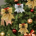 thumbnail image 4 of Christmas Pendant Vivid Pattern 3D Effect Lightweight Large Red Sparkling Glitter  Bow for Home Use, 4 of 8