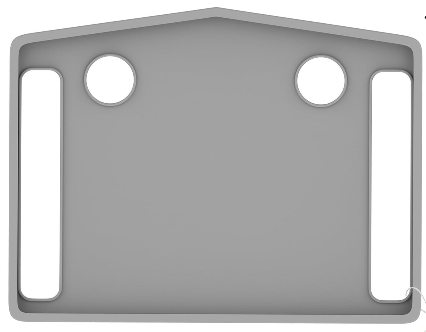 Bluestone Walker Tray in Gray With 2 Cup Holders, Fits Most Standard Walkers