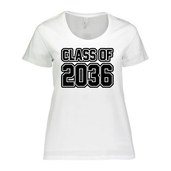 Inktastic Class of 2036 in Black Outlined Text Women's Plus Size T-Shirt