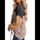 thumbnail image 3 of Moda para Mujer 2025, Camisetas Holgadas Informales de Punto con Cuello Redondo y Larga con Bloques de Color Negro L, 3 of 7
