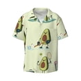 thumbnail image 3 of Cauagu Avocado for Exercise Men's Short Sleeve Button Down Hawaiian Shirt for Men Bowling Shirts Casual Summer Beach Shirt,4X-Large, 3 of 6