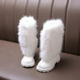 thumbnail image 6 of ZACPNCV Fringe Cowgirl Boots for Girls Mid Calf Pointed Toe Cowboy Boots for Toddler Kids Party White, 6 of 8