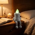 thumbnail image 4 of VORJELT Cute 3D Printed Shine-in-the-Dark Candle Figurine with Movable Joints Adjustable Desktop Ornament for Home Decor and Gifting Gray, 4 of 7