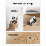 Belkin MagSafe Charger, Magnetic iPhone Charger w/ Qi2 25W, Fast Wireless Charging Pad w/Kickstand for iPhone 17 Series, Samsung Galaxy, Pixel 10, AirPods Pro, Travel - No Power Adapter, Black