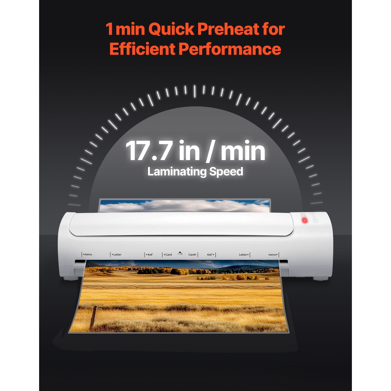 KFFKFF Lamination Device, Suitable for Maximum A3 Paper Size, Rapid Heat-Up in 60 Seconds, Thermal Laminating Machine with 3-5 mil Thickness, Perfect for Domestic, Commercial, White and Grey