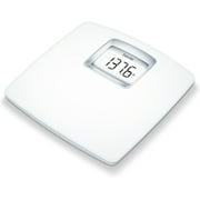 Beurer PS25 Personal Bathroom Scale, Smart & Accurate Body Weight Control, XL Scale with Illuminated LCD Display, High Precision Weighing, Timeless White Design, Quick Start, Batteries Included
