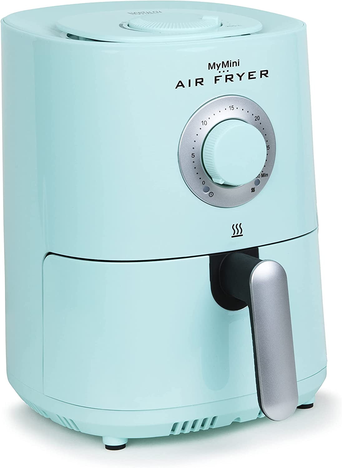 Nostalgia MyMini Retro Air Fryer, 1 Quart Mini Air Fryer with Automatic Shut Off, 1500W, Aqua