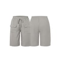 thumbnail image 3 of Womens Short Style with Pockets Casual Shorts for Women Summer Relaxed Fit Five Point Length Light Gray XL, 3 of 6
