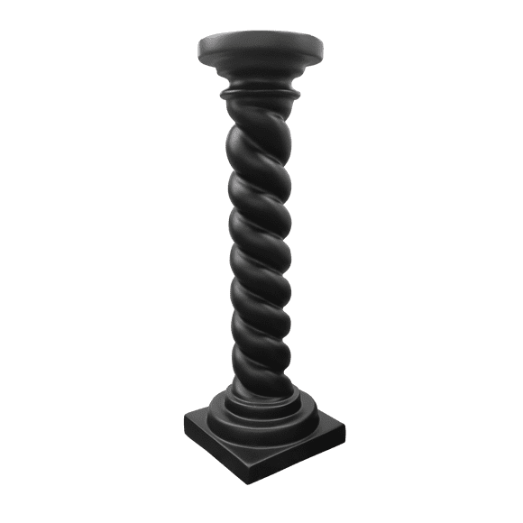 Pedestal de fibra de vidrio Marca FibraFormas modelo Spiral Chocolate