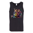 thumbnail image 2 of Wild Bobby, Colorful Rainbow Tiger Animal Lover Mens Graphic Tank Top, Black, Small, 2 of 3