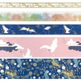 thumbnail image 5 of Wrapables Decorative Gold Foil Washi Tape and Sticker Set for Stationery, Diary, Card Making (10 Rolls & 10 Sheets), Cranes Blue, 5 of 8