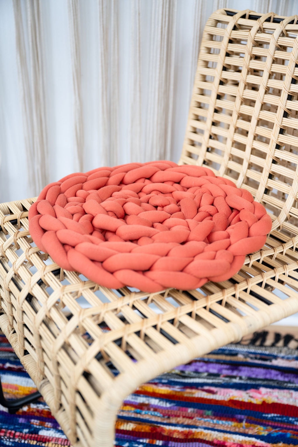 Lion Brand Yarn Cover Story Squish Stitch Chili Pepper Jumbo Polyester Yarn 1 Skein