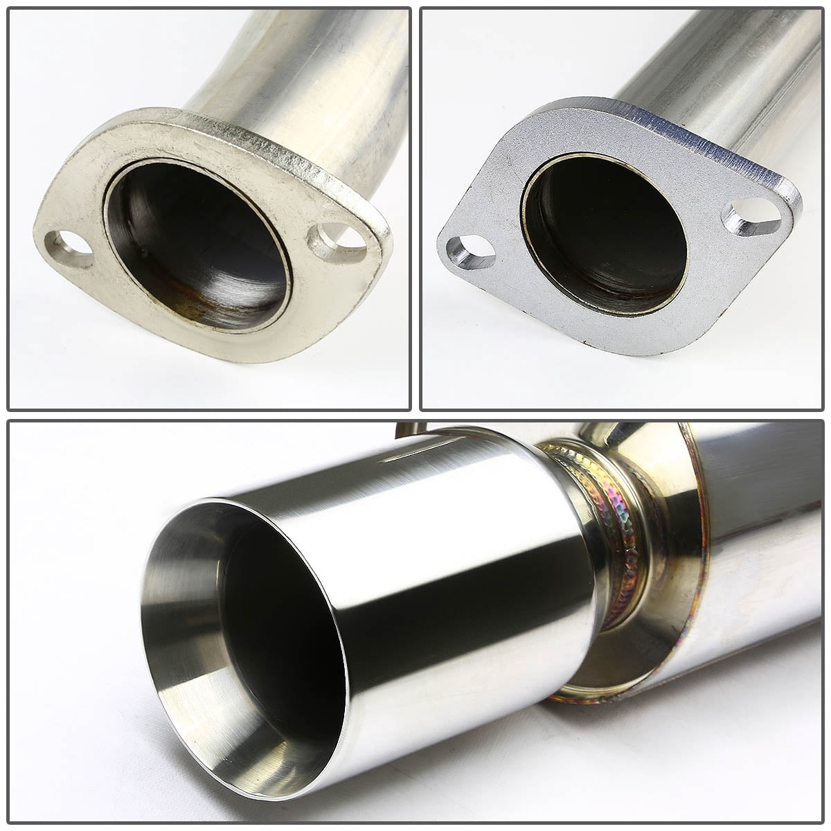 DNA Motoring For 2000-2003 Nissan Maxima A33 V6 Catback Exhaust System 4" Rolled Muffler Tip