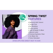 Darling Spring Twist Crochet Hair 2X Pack, 24 inch, #1, Adult, Female