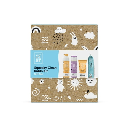 Hello Bello Squeaky Clean Kiddo Kit, Baby Bath Time Gift Set (Scents May Vary)