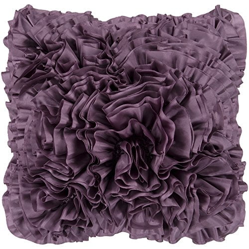 Artistic Weavers HH-016 Hand Crafted 100% Polyester Plum 18 x 18 Solid Decorative Pillow