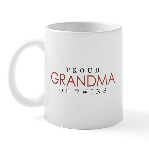 CafePress - GRANDMA Of TWINS Mug - 11 oz Ceramic Mug - Novelty Coffee Tea Cup