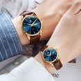 thumbnail image 5 of OLEVS Couple Watches Men and Women Gift Set, Breathable Leather Strap Valentines His and Her Watch Set Men and Women Lovers Wedding Romantic Gifts Set of 2, 5 of 8