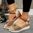 thumbnail image 5 of Mostsola Bow Espadrilles for Women Summer Slingback Sandals Wedges Heels Casual Dress Shoes, 5 of 8